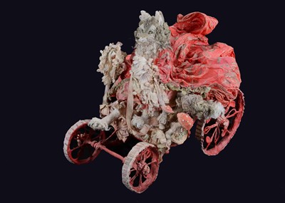 Lot 618 - A Laetita Mieral 'Merveilles en Papier’ The Wolf seated in his Carriage