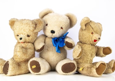 Lot 624 - Three large 1960's British teddy bears