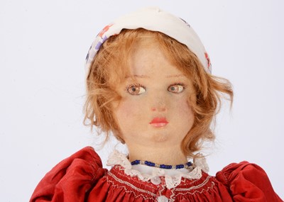 Lot 651 - A 1930s Lenci pressed felt doll