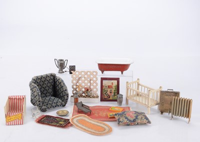 Lot 659 - Various dolls’ house chattels from the Margaret Towner collection