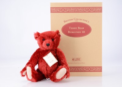 Lot 685 - A Steiff limited edition British Collector's 1998 burgundy teddy bear