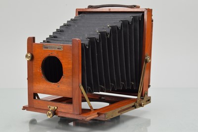 Lot 24 - A J Lancaster & Son Mahogany & Brass Half Plate Field Camera Body
