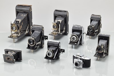 Lot 47 - A Tray of Folding Cameras