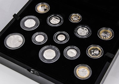 Lot 208 - A 2020 Royal Mint issued silver proof 'shield' coin set