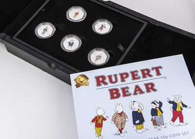 Lot 210 - A 2020 Isle of Man 'Rupert Bear' Silver 50 pence collection