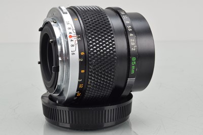 Lot 181 - An Olympus OM Zuiko 85mm f/2 Lens