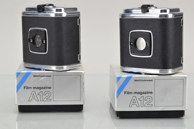 Lot 183 - Two Hasselblad A12 Film Backs