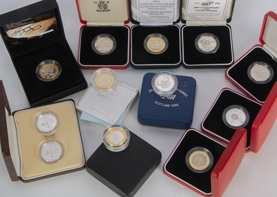 Lot 221 - A collection of eleven UK silver Proof Piedfort £2 coins