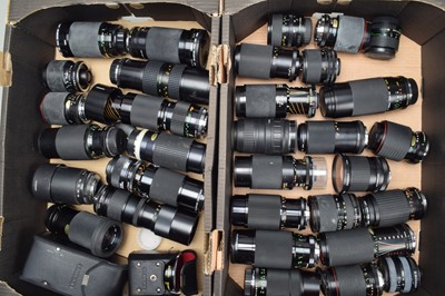 Lot 221 - Three Trays of Zoom Lenses