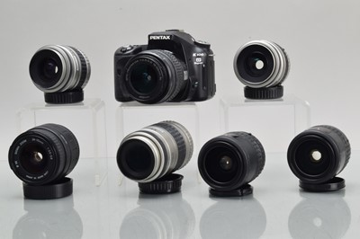 Lot 227 - A Pentax K100 DSLR Cameras and Pentax AF Lenses