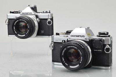 Lot 257 - Two Olympus OM SLR Cameras