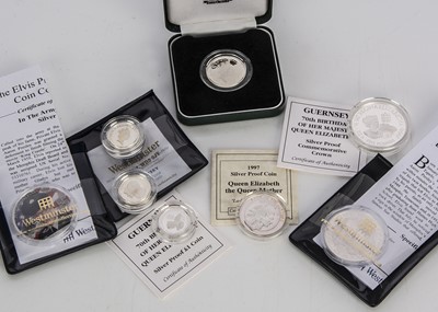 Lot 227 - A Collection of eight modern silver coins