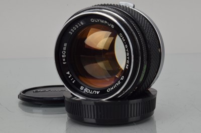 Lot 262 - An Olympus OM G Zuiko 50mm f/1.4 Lens