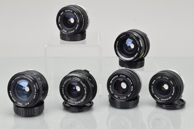 Lot 264 - A Group of Olympus OM and OM Mount Wide Angle Lenses