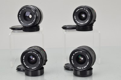 Lot 273 - Four Canon FD Wide Angle Lenses