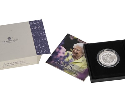 Lot 229 - A Royal Mint Elizabeth II The 95th Birthday of Her Majesty The Queen 2021 UK £5 Silver Proof Piedfort Coin