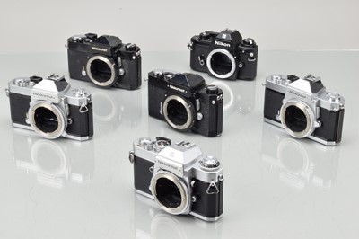 Lot 299 - Five Nikon SLR Camera Bodies