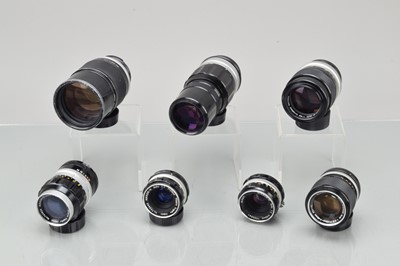 Lot 312 - A Group of Pre Ai Nikon Lenses