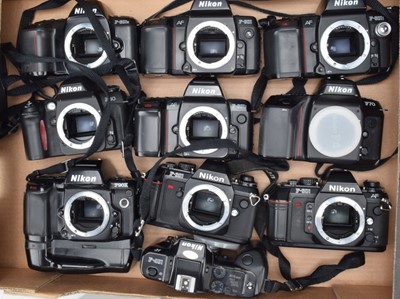 Lot 314 - A Tray of Nikon AF SLR Camera Bodies