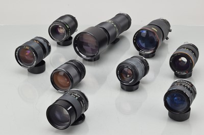 Lot 323 - Nine Nikon Mount Lenses