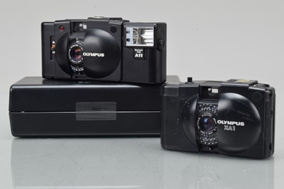 Lot 328 - Two Olympus XA Compact Cameras