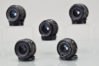 Lot 335 - Five Pentax Wide Angle Lenses
