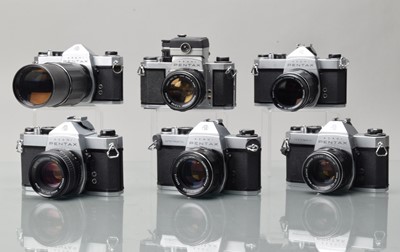 Lot 339 - Six Asahi Pentax SLR Cameras
