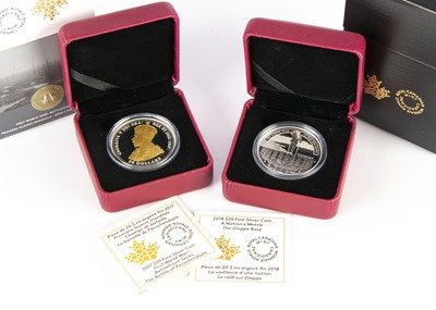 Lot 243 - Two Royal Canadian Mint Silver Proof $20 coins