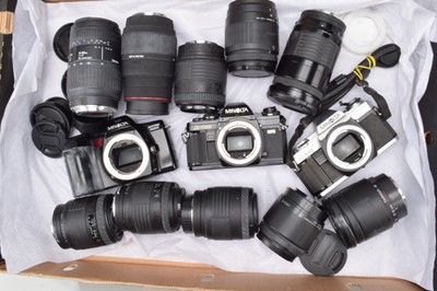 Lot 433 - Minolta SLR Cameras and Lenses