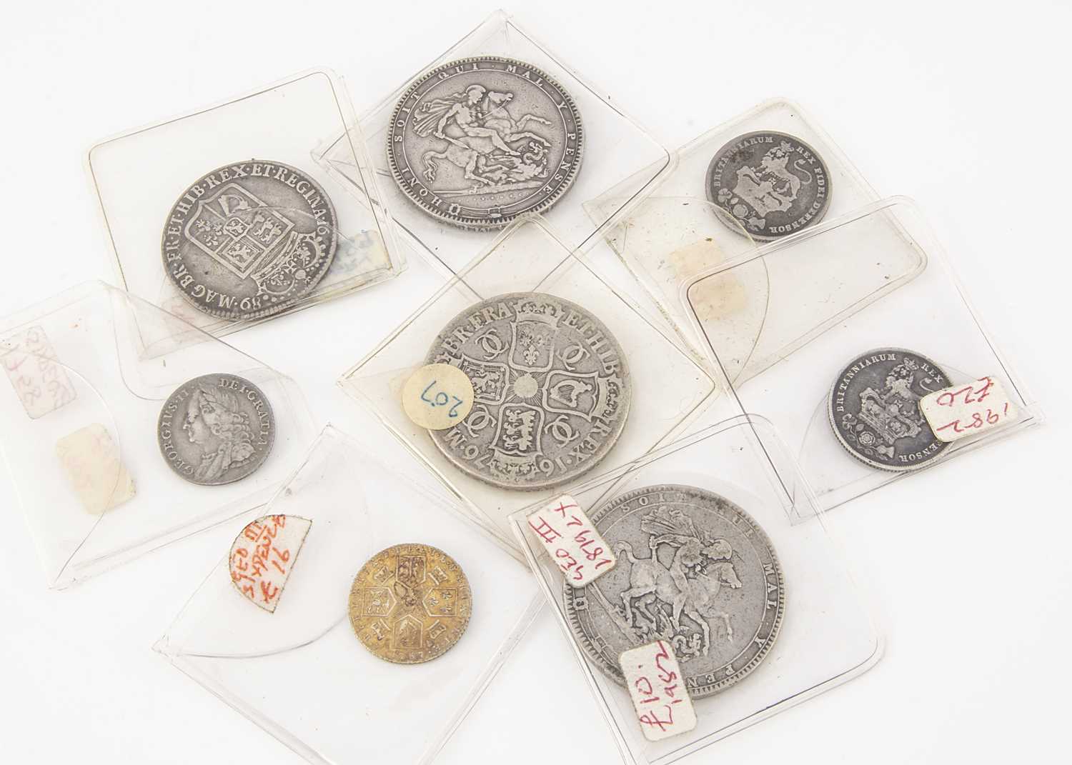 Lot 248 - A collection of eight British Silver coins