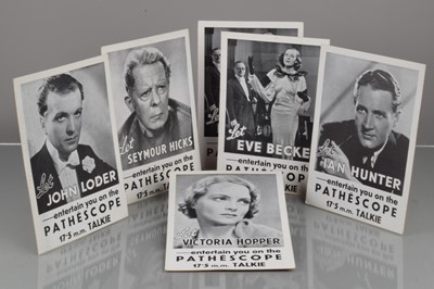 Lot 474 - A Group of Pathéscope 17.5mm Talkie Shop Counter Standee Cards
