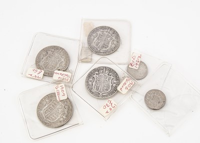 Lot 249 - A small collection of six Edward VII  Silver coins