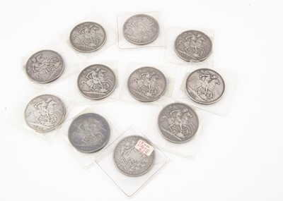 Lot 252 - A collection of eleven Victoria Crowns