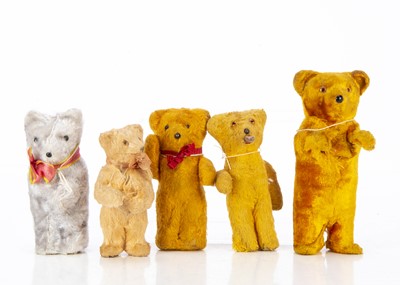 Lot 450 - Five German post-war novelty Teddy Bears