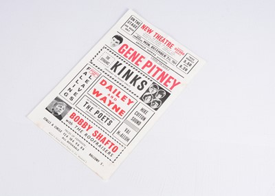 Lot 451 - The Kinks Concert Flyer