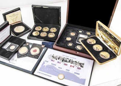 Lot 308 - A collection of British and world commemorative coins and other medallions