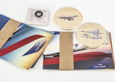 Lot 312 - A collection of Concorde related medallions