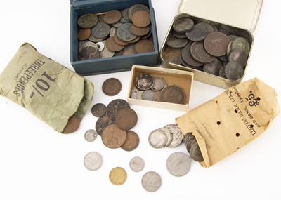 Lot 317 - A collection of mostly British and world coins and tokens