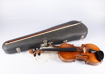 Lot 704 - Violin / Bow