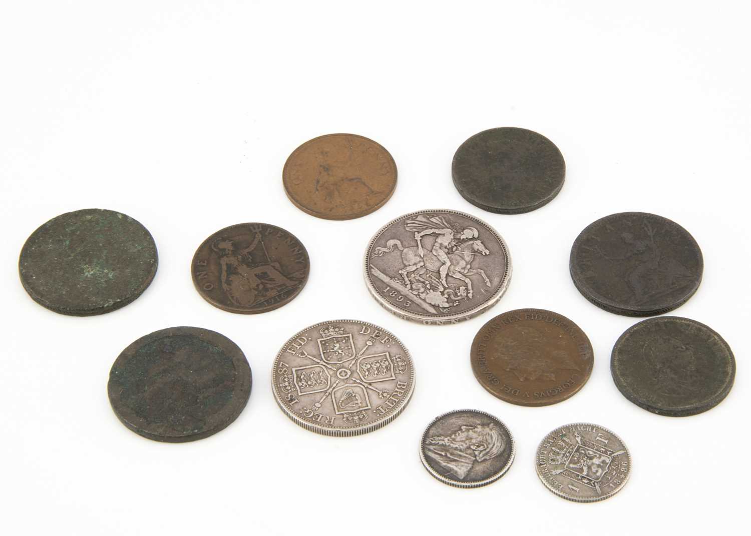 Lot 326 - A small collection of mixed British Coinage