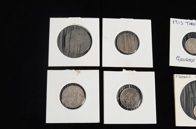 Lot 12 - A small collection of early milled and later British silver coinage