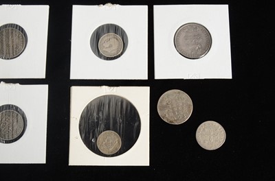 Lot 12 - A small collection of early milled and later British silver coinage