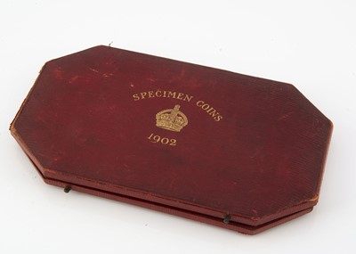 Lot 330 - A 1902 Edward VII Red leatherette Specimen coin case