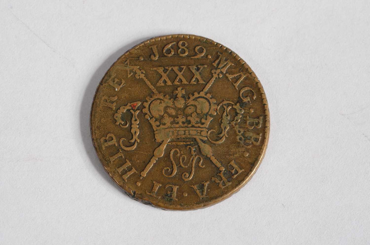 Lot 22 - A James II Copper Half Crown