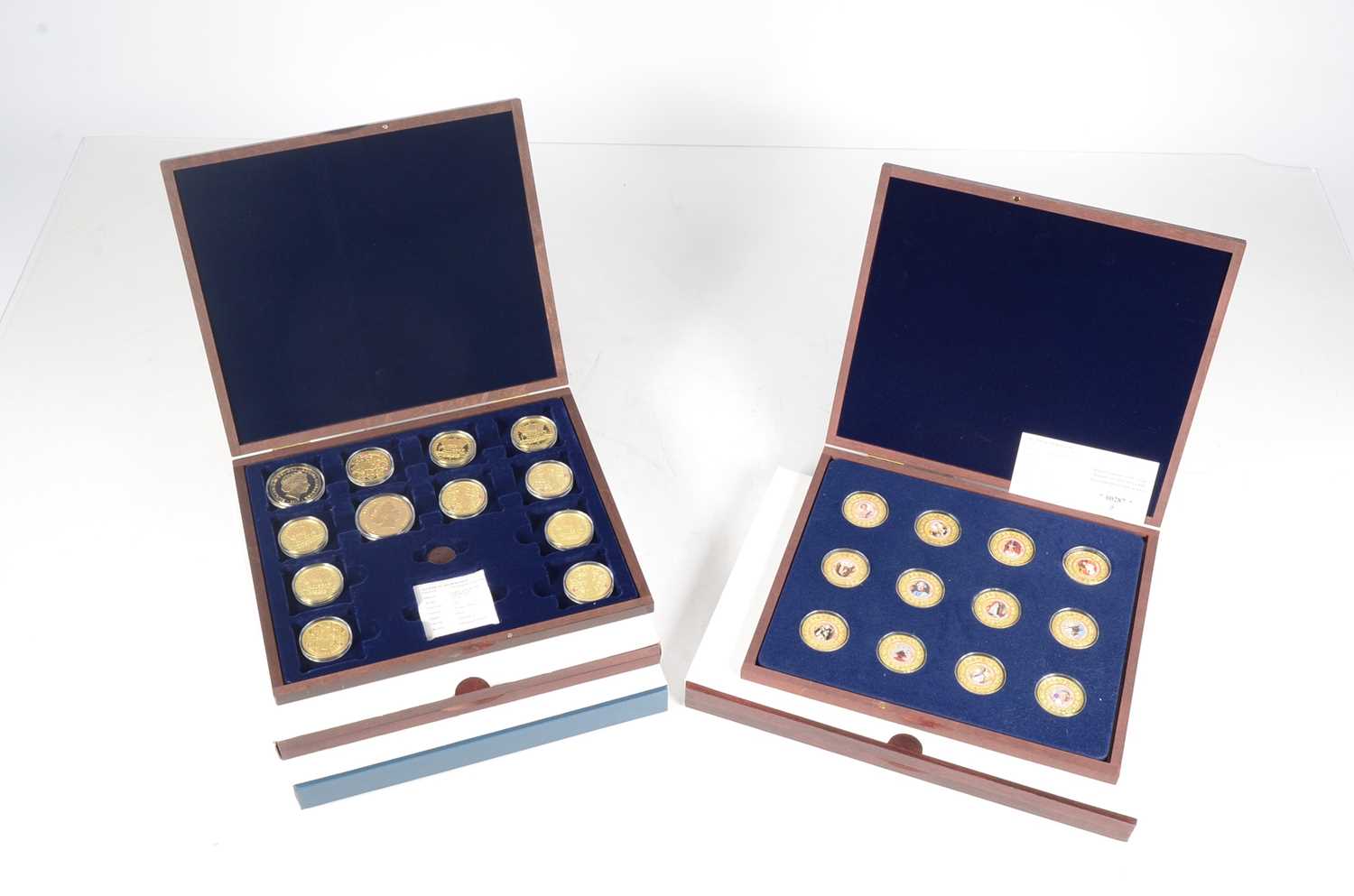 Lot 24 - A collection of Gold plated coins and medallions