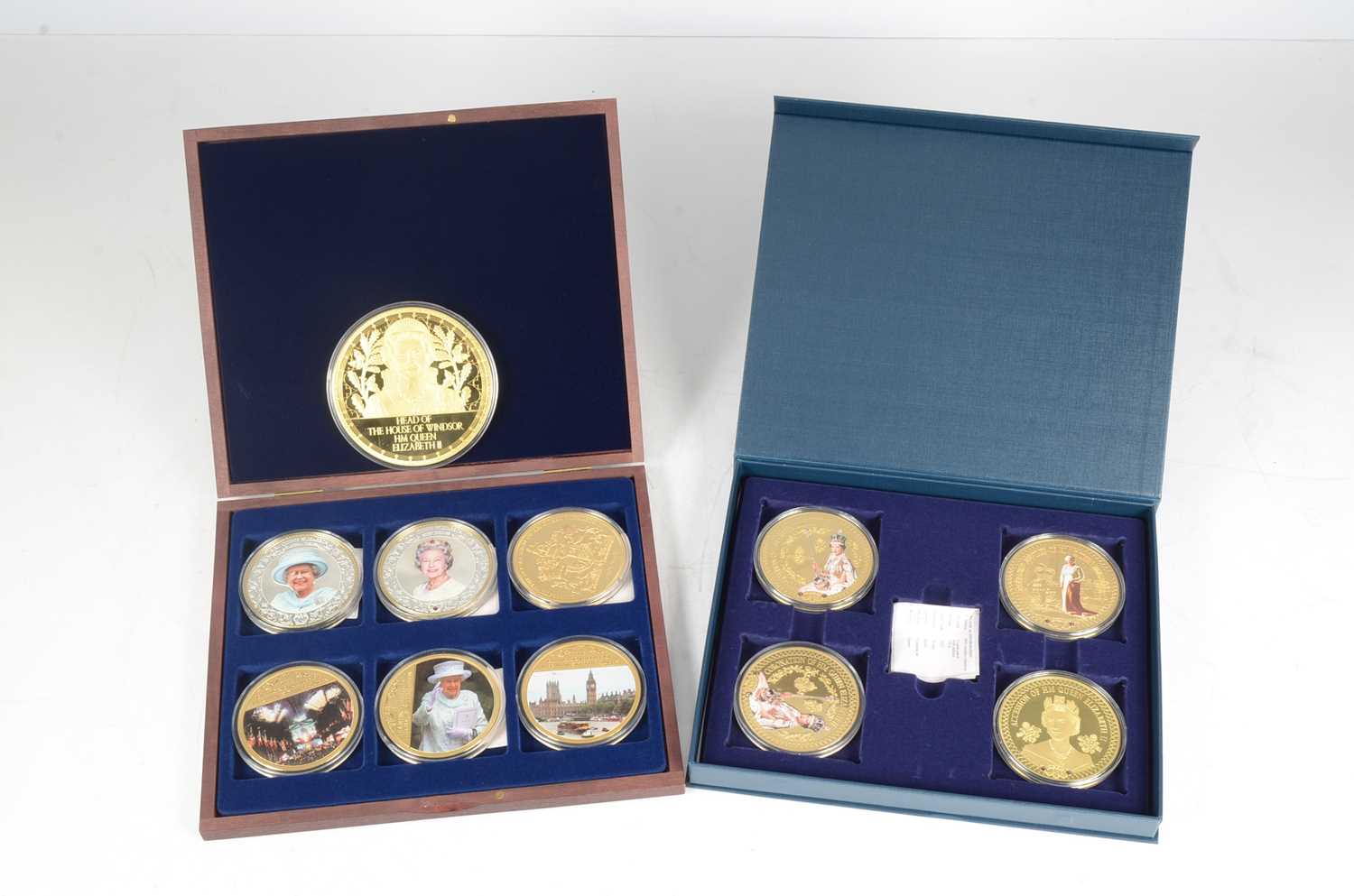 Lot 25 - A collection of Gold plated medallions