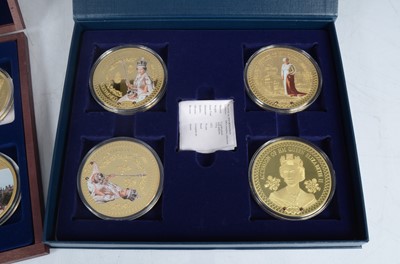 Lot 25 - A collection of Gold plated medallions