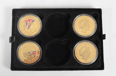 Lot 26 - A collection of Gold plated medallions