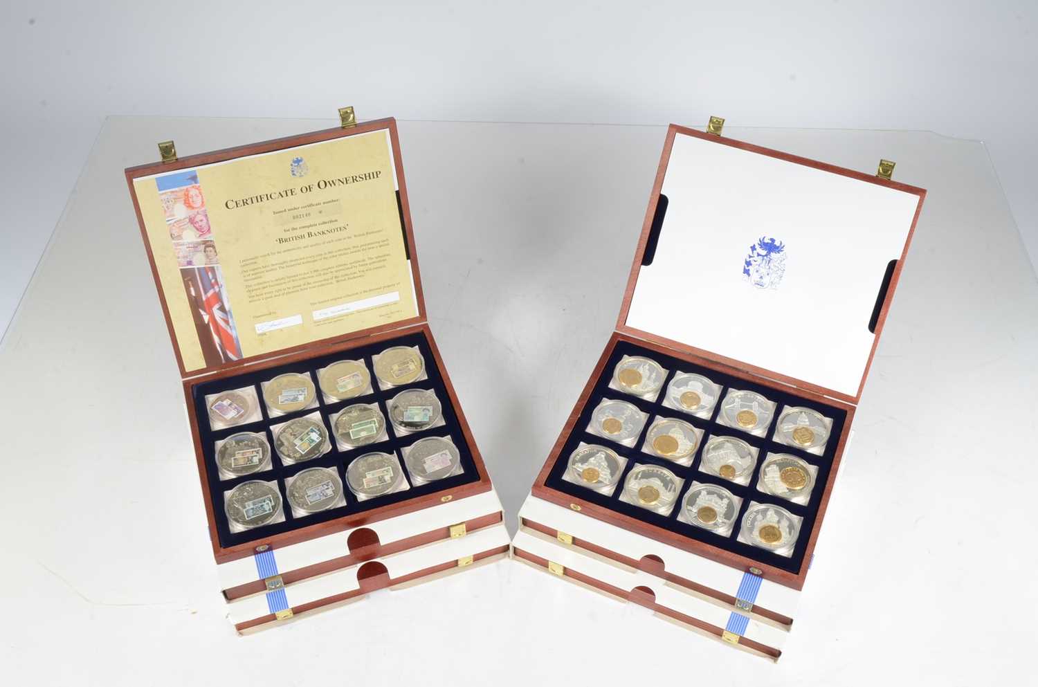 Lot 29 - Six boxed sets of commemorative proof  medallions