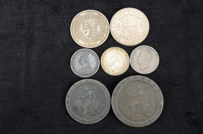 Lot 45 - A collection of British pre decimal Silver and Copper coinage